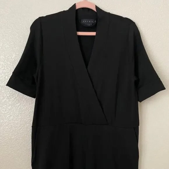 Hatch Maternity Jumpsuit Womens Size 1 Small Black Nurse to Errands Knit Jogger - Picture 3 of 8